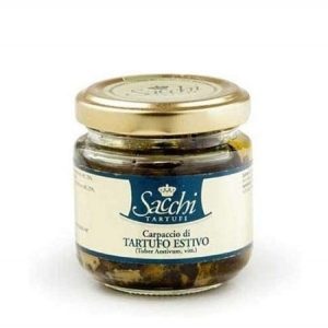 Trufe negre de vară feliate in ulei de masline- Carpaccio di tartufo estivo Sacchi 80g | Delicii Gourmet