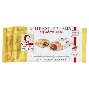 Desert din foietaj cu crema de alune Mini Snack Matilde Vicenzi