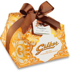 Cozonac Italian Artizanal Panettone Crema De Caramel Sarat Si Ciocolata Gilber 1Kg Ambalat Manual