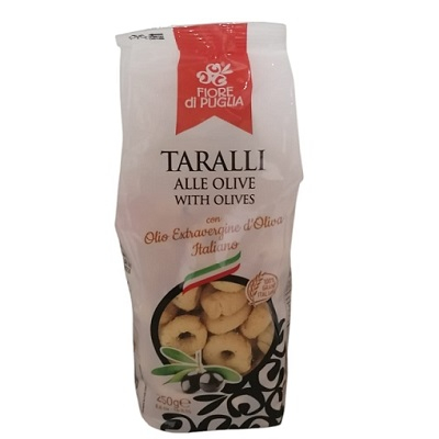 Covrigei Italieni Taralli Cu Masline Fiore Di Puglia 250G